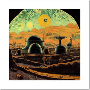 Starry Night in Mos Eisley Tatooine Posters and Art